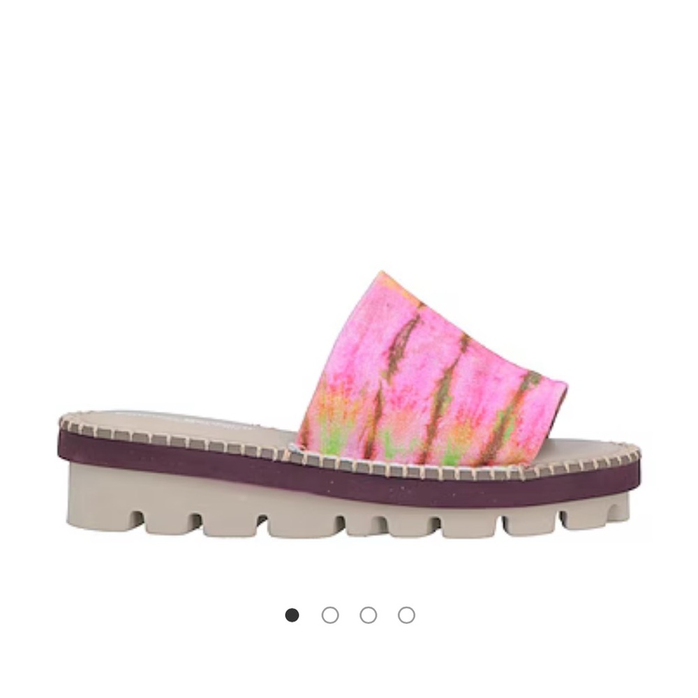 Pink and Purple Chunky Platform Sandals